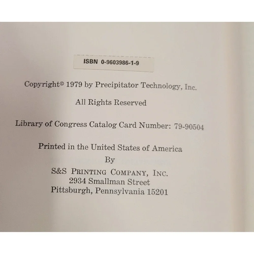 The Art‎ of Electrostatic Precipitation Jacob Katz 1979 Technical Guide